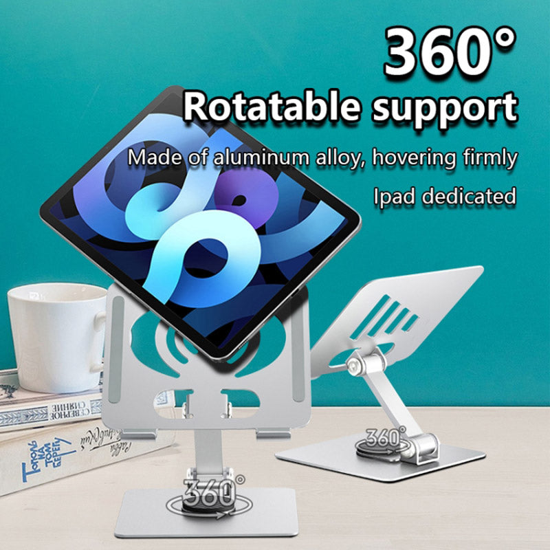 L-13 360-Degree Rotatable Desktop Tablet Holder Stand Foldable Aluminum Alloy Tablet Bracket L-13 360-Degree Rotatable Desktop Tablet Holder Stand Foldable Aluminum Alloy Tablet Bracket